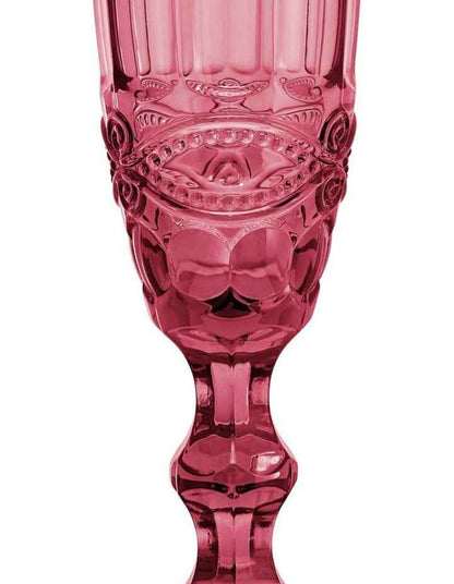 Gabriella Champagne Flute 4 Pieces Gift Boxed in Pink