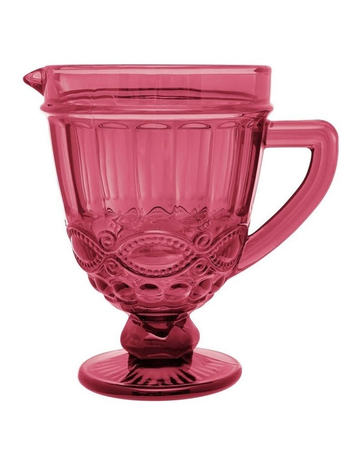 Gabriella Glass Jug 1.1L Gift Boxed in Pink
