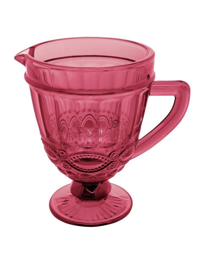 Gabriella Glass Jug 1.1L Gift Boxed in Pink