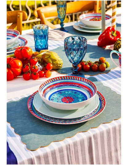 Amalfi Coupe Dinner Plate 27cm in Blue