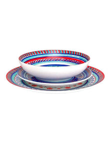 Amalfi Coupe Dinner Set of 12 Piece in Blue