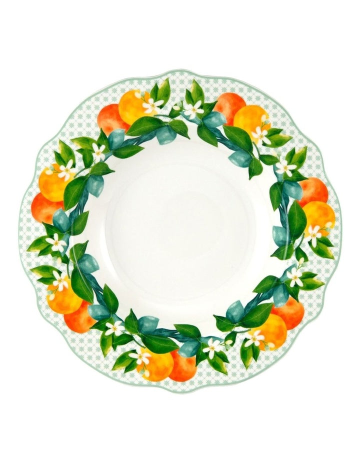 Jardino Scallop Rim Bowl 22cm in White
