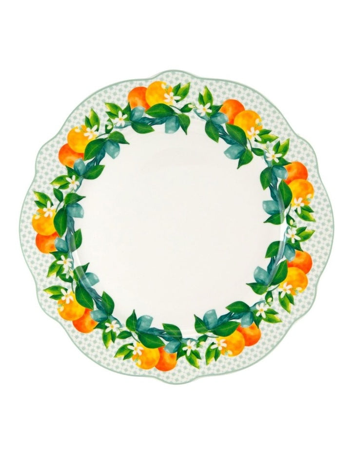 Jardino Scallop Rim Dinner Plate 27cm in Green