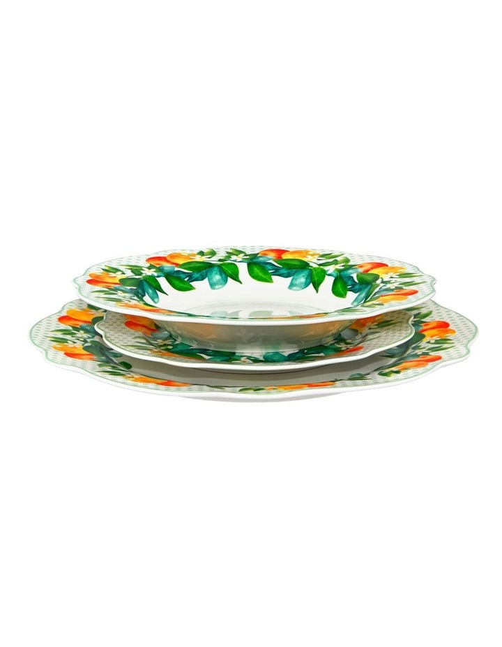 Jardino Scallop Rim Dinner Set 12 Piece Gift Boxed in White