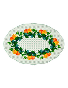 Jardino Scallop Oval Platter 25cm Gift Boxed in Green