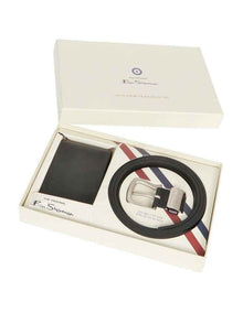 Wallet & Belt Gift Set in Black
