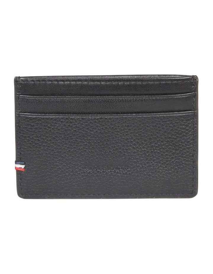 Leather Credit Card Holder & Bracelet Gift Set in Black