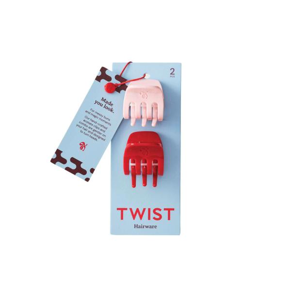 TWIST MIDI CLAW CLIP ASSORTED COLOUR 2 PACK