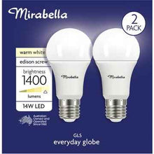 Mirabella LED GLS ES 14W 1400lm  Globe Warm White 2 pack