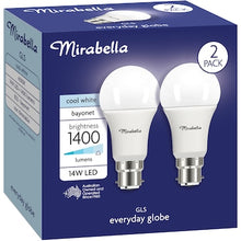 Mirabella LED GLS BC 14W 1400lm Cool White each