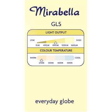 Mirabella LED GLS Edison Screw 9W 806lm Warm White Light Globe 2 pack