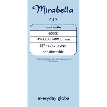 Mirabella Gls Es 14W1400L 4000K Cw 2 pack