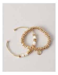 2 Pack Bangle & Stretch Bracelet in Gold