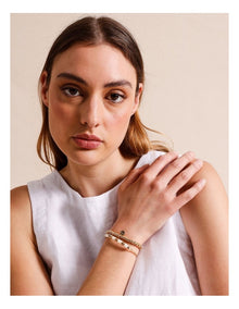 2 Pack Bangle & Stretch Bracelet in Gold
