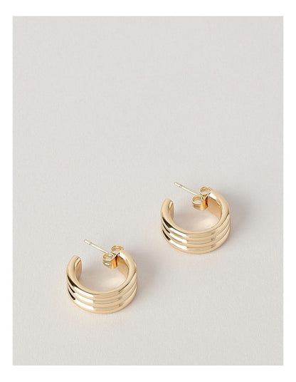 Solid Hoop Earring in Gold