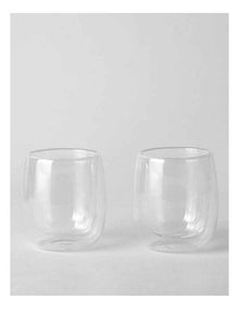 Double Wall Glass 250ml Set of 2 in Clear