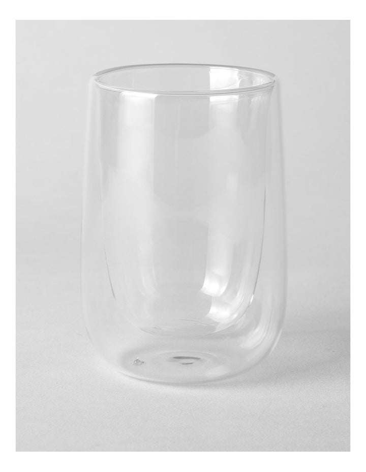 Double Wall Glass 340ml Set of 2 in Clear