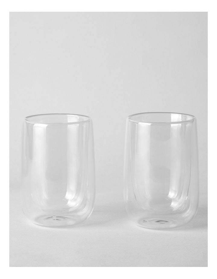 Double Wall Glass 340ml Set of 2 in Clear