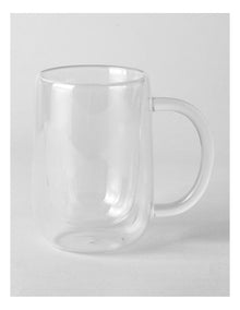 Double Wall Glass with Handle 340ml Set of 2 in Clear