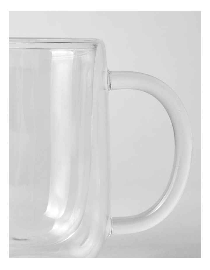 Double Wall Glass with Handle 340ml Set of 2 in Clear