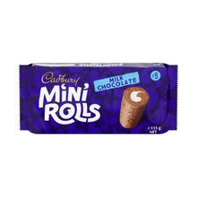 CADBURY MILK CHOCOLATE MINI ROLLS CAKES 5 PACK 115G