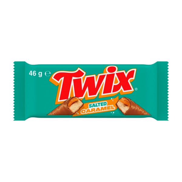 TWIX SALTED CARAMEL MILK CHOCOLATE BAR 46G