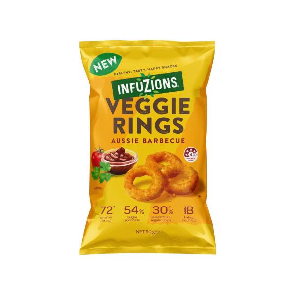 INFUZIONS VEGGIE RINGS AUSSIE BBQ 90G