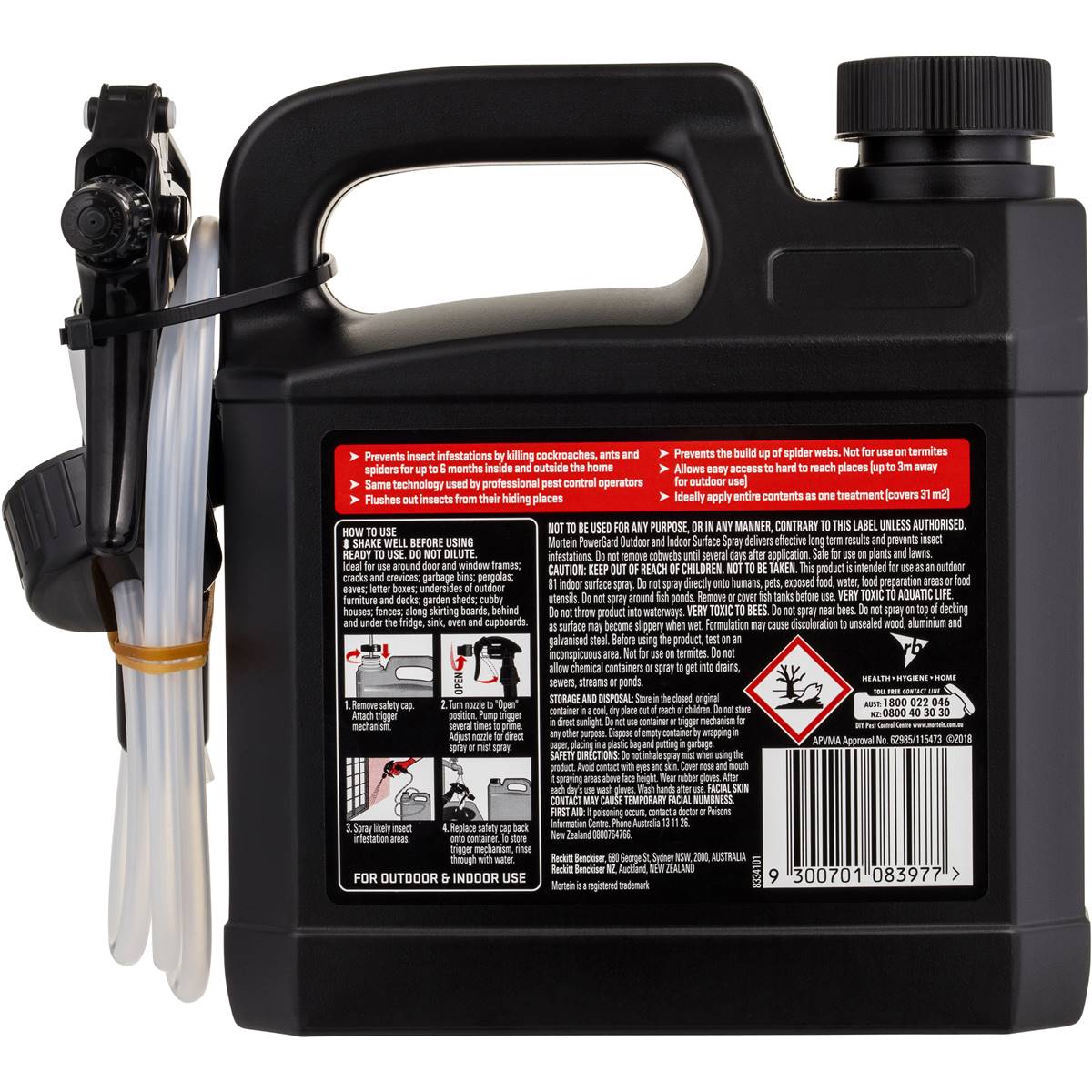 Mortein Powergard Diy Indoor & Outdoor Insect Surface Spray 2l