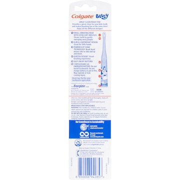 Colgate Kids Toothbrush Battery Sonic Bluey Extra Soft For 3+ Years each