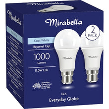 Mirabella LED GLS BC 11W 1000lm Cool White 2 pack