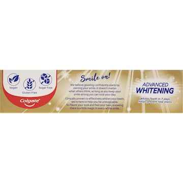 Colgate Whitening Toothpaste Advanced Whiten Tartar Control 200g