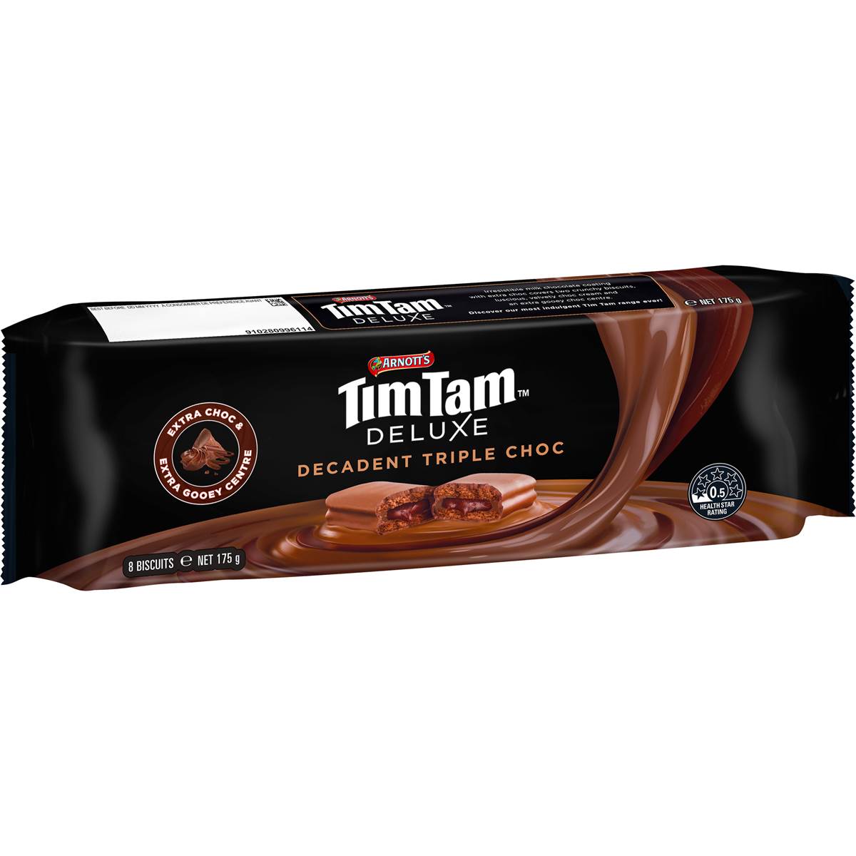 Arnotts Tim Tam Deluxe Decadent Triple Choc Biscuits 175g