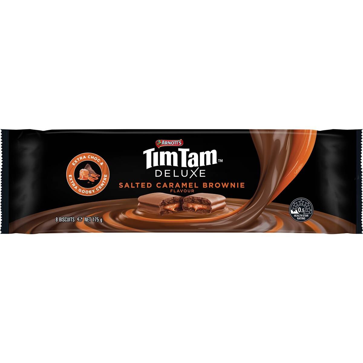 Arnotts Tim Tam Deluxe Salted Caramel Brownie Chocolate Biscuits 175g