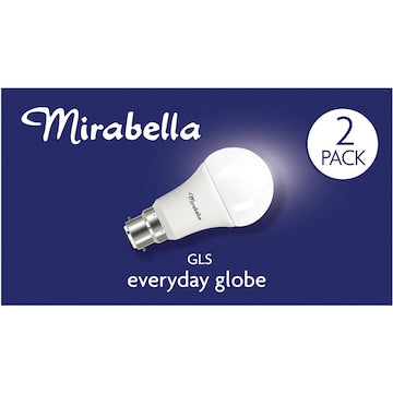 Mirabella LED GLS Bayonet Cap 9W 806lm Cool White 2 pack