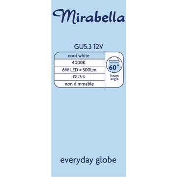 Mirabella LED GU5.3 6W 500Lm Cool White Light Globe 4 pack