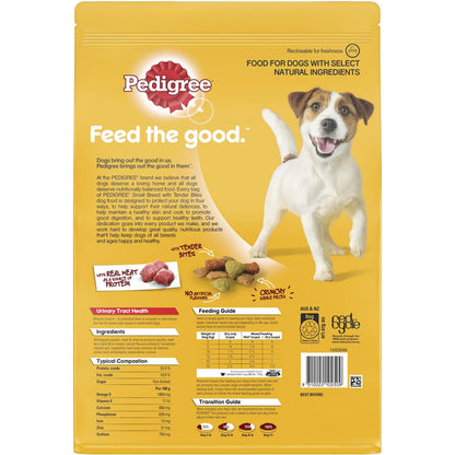 Pedigree Adult Small Breed Dry Dog Food With Real Beef & Veggies 2.5kg