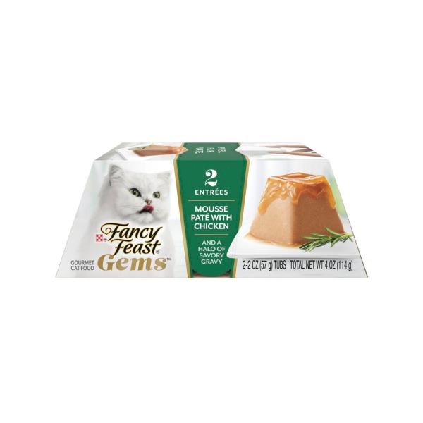 FANCY FEAST GEMS MOUSSE PATE WITH CHICKEN CAT FOOD 2X57G 114 GRAM