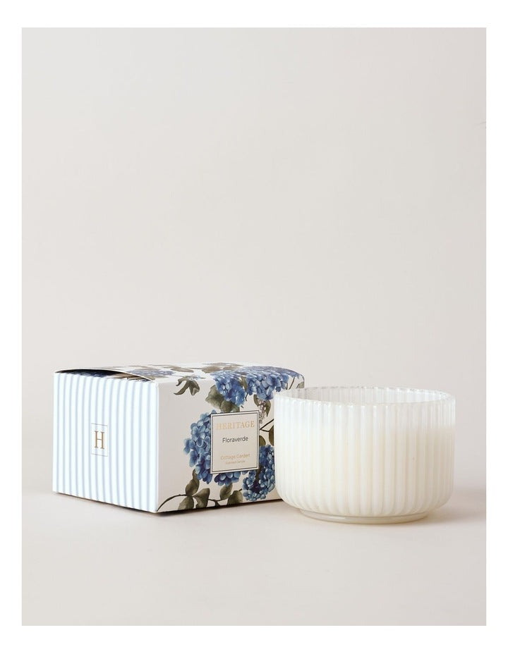 Floraverde Large Candle 400g in Cottage Garden