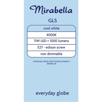 Mirabella Gls Es 11W 1000Lm 4000K Cw 2 pack