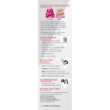 Schwarzkopf Live Shocking Pink Semi Permanent Hair Dye each