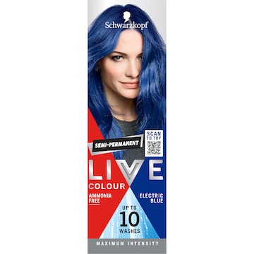 Schwarzkopf Live Electric Blue Semi Permanent Hair Dye each