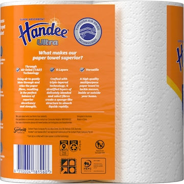 Handee Ultra White Paper Towel 2 x 60 pack