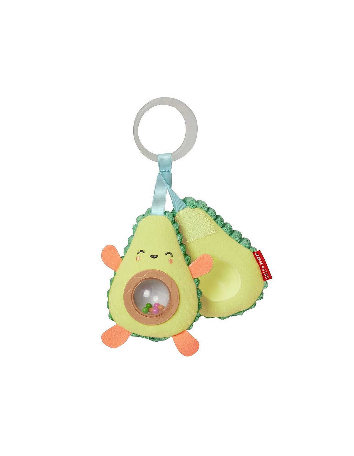 Peek-a-Boo Avocado Stroller Toy with Rattle Center