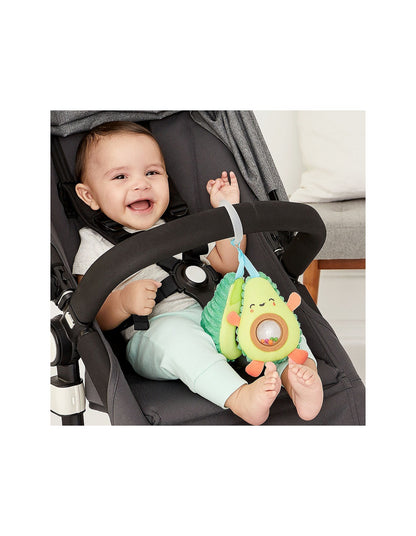 Peek-a-Boo Avocado Stroller Toy with Rattle Center