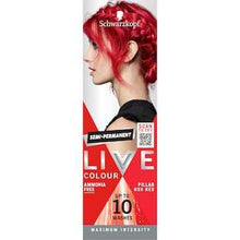 Schwarzkopf Live Pillar Box Red Semi Permanent Hair Dye each