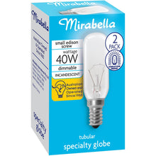 Mirabella Tubular Ses 40w Clear Clear Light Globe 2 Pack