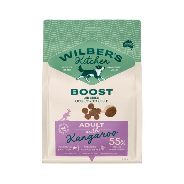 WILBER'S KITCHEN ADULT BOOST WITH KANGAROO DRY DOG FOOD  2.5 KG