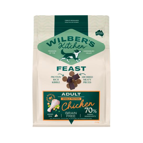 WILBER'S KITCHEN ADULT FEAST GRAIN FREE DRY DOG FOOD WITH CHICKEN 2.5KG