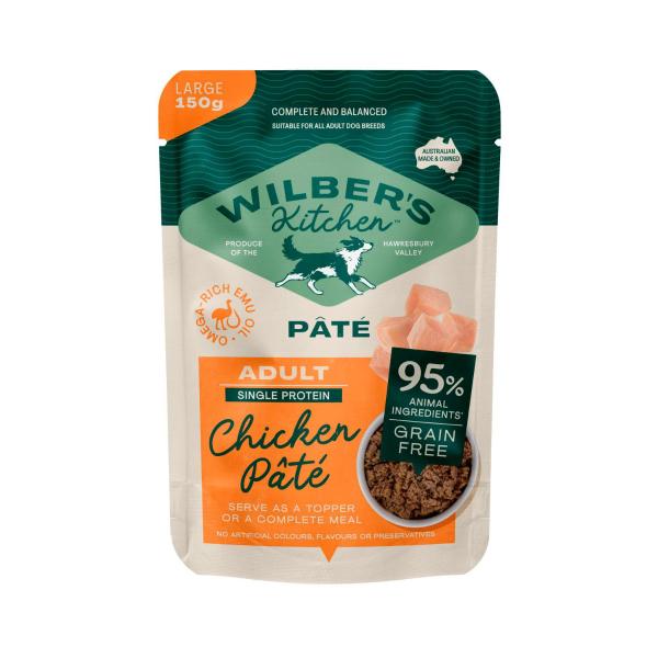 WILBER'S KITCHEN ADULT CHICKEN PATE DOG FOOD 150GRAM