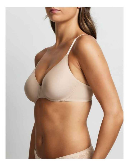 Attitude Non-Padded Underwire Bra in Caramel